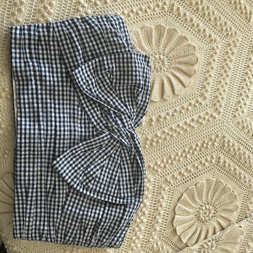 Gingham lovers and friends zip back top
